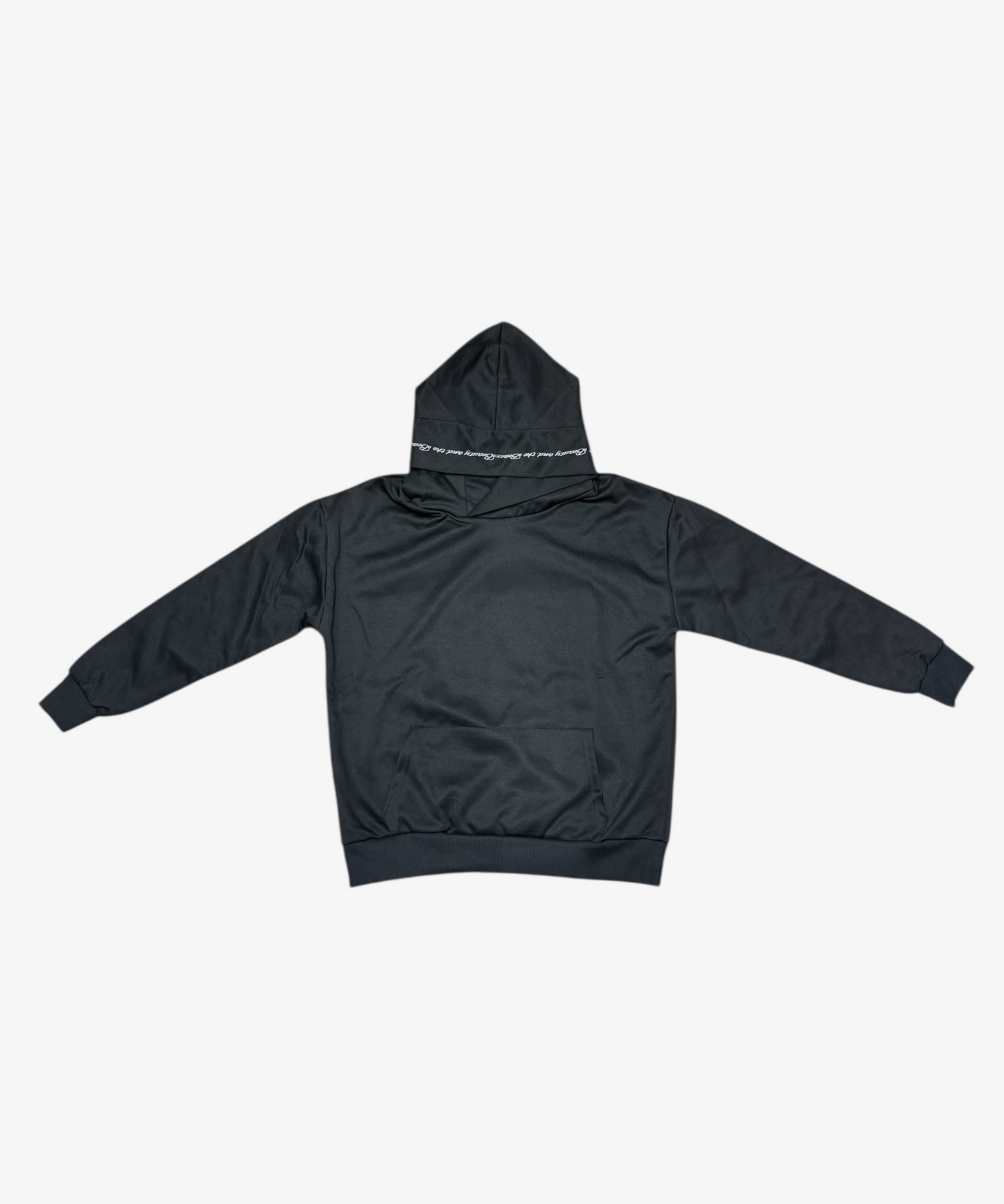 BEAUSTY Drip Heart ハイネックパーカー BLACK×BLACK LOGO