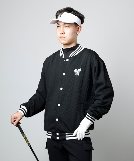 BEAUSTY Drip Heart ロゴ ブルゾン BLACK