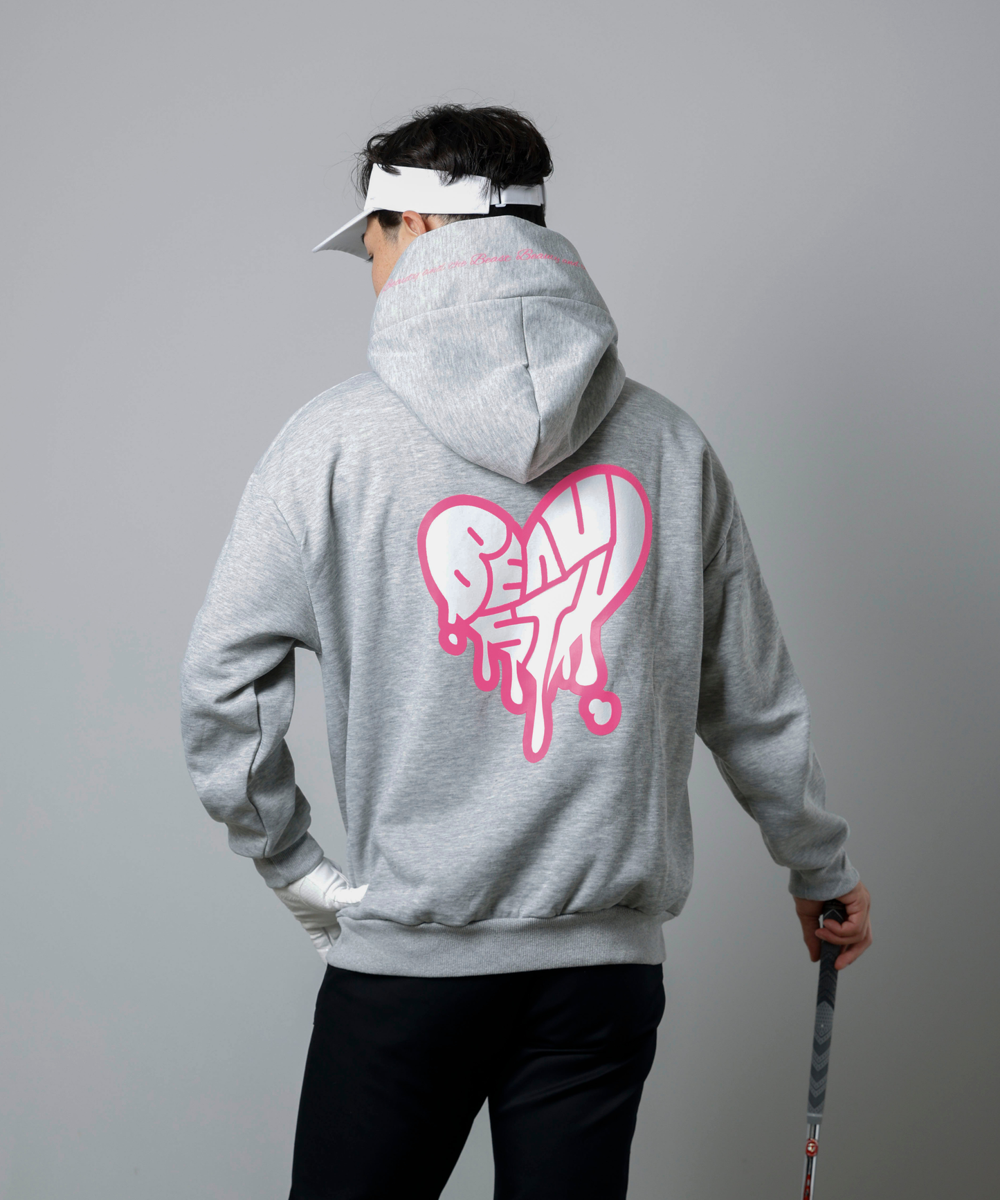 BEAUSTY Drip Heart ハイネックパーカー GLAY×PINK LOGO