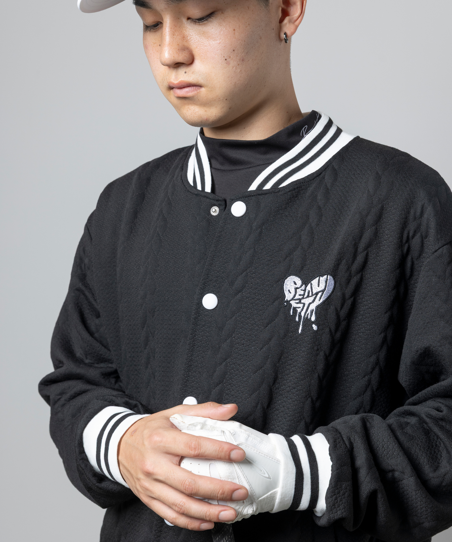 BEAUSTY Drip Heart ロゴ ブルゾン BLACK