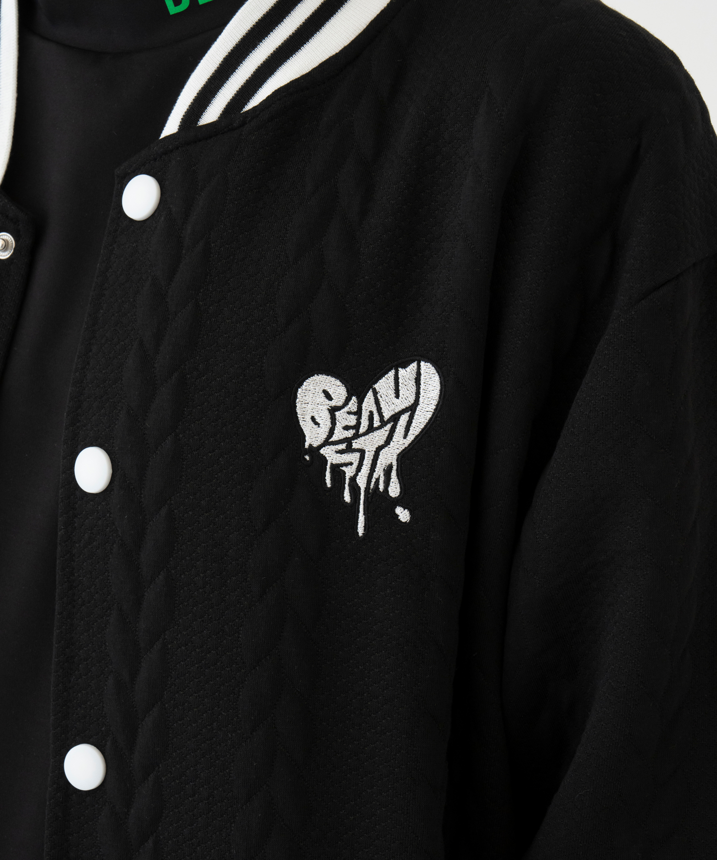 BEAUSTY Drip Heart ロゴ ブルゾン BLACK