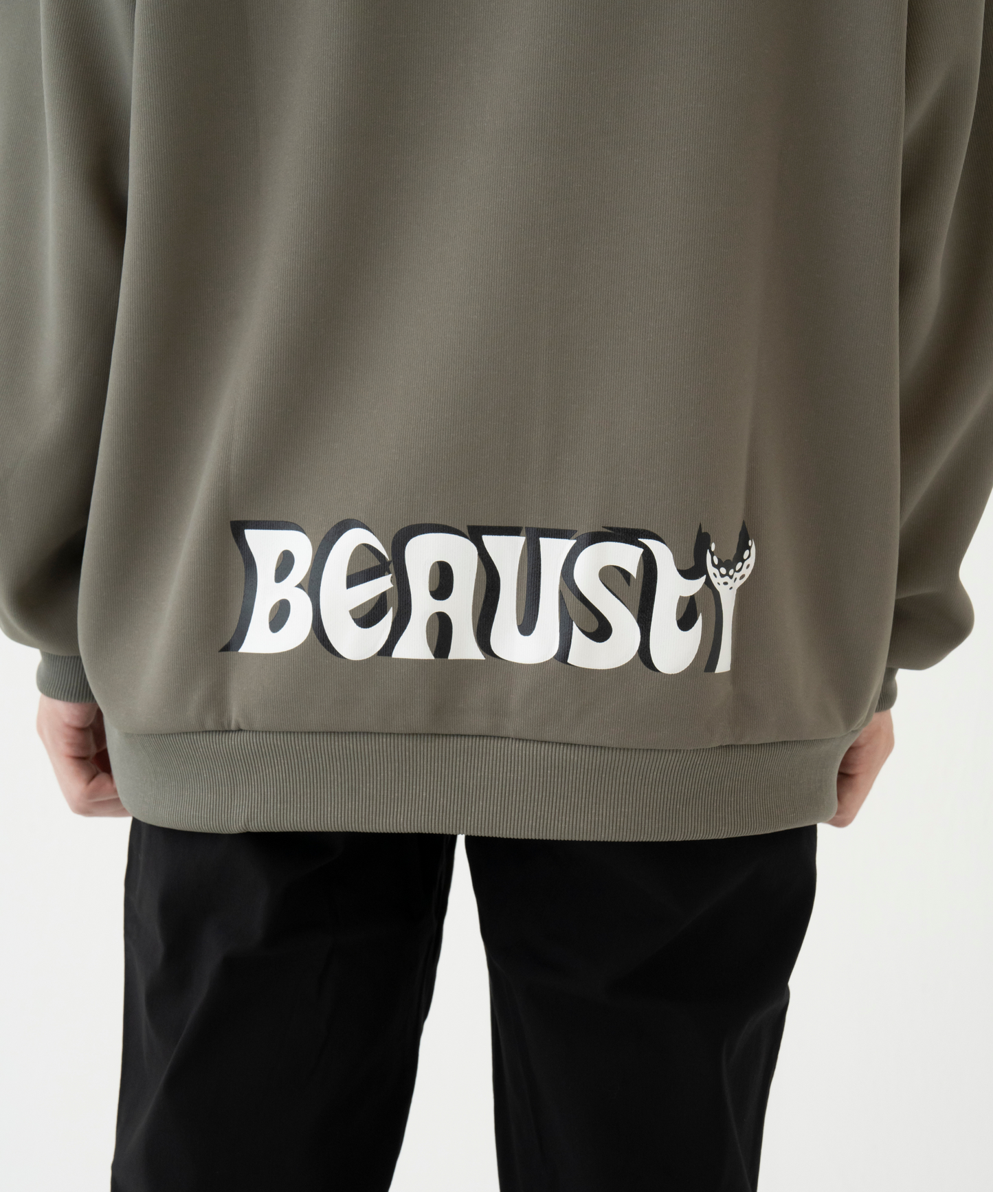 プルオーバーパーカー Bスターロゴ KHAKI
