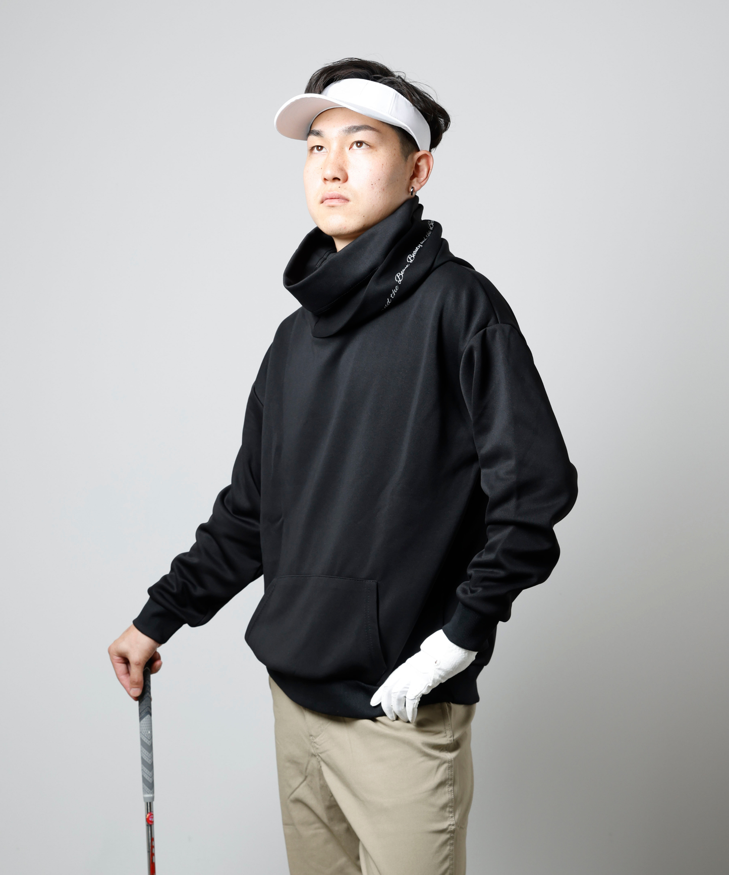 BEAUSTY Drip Heart ハイネックパーカー BLACK×BLACK LOGO