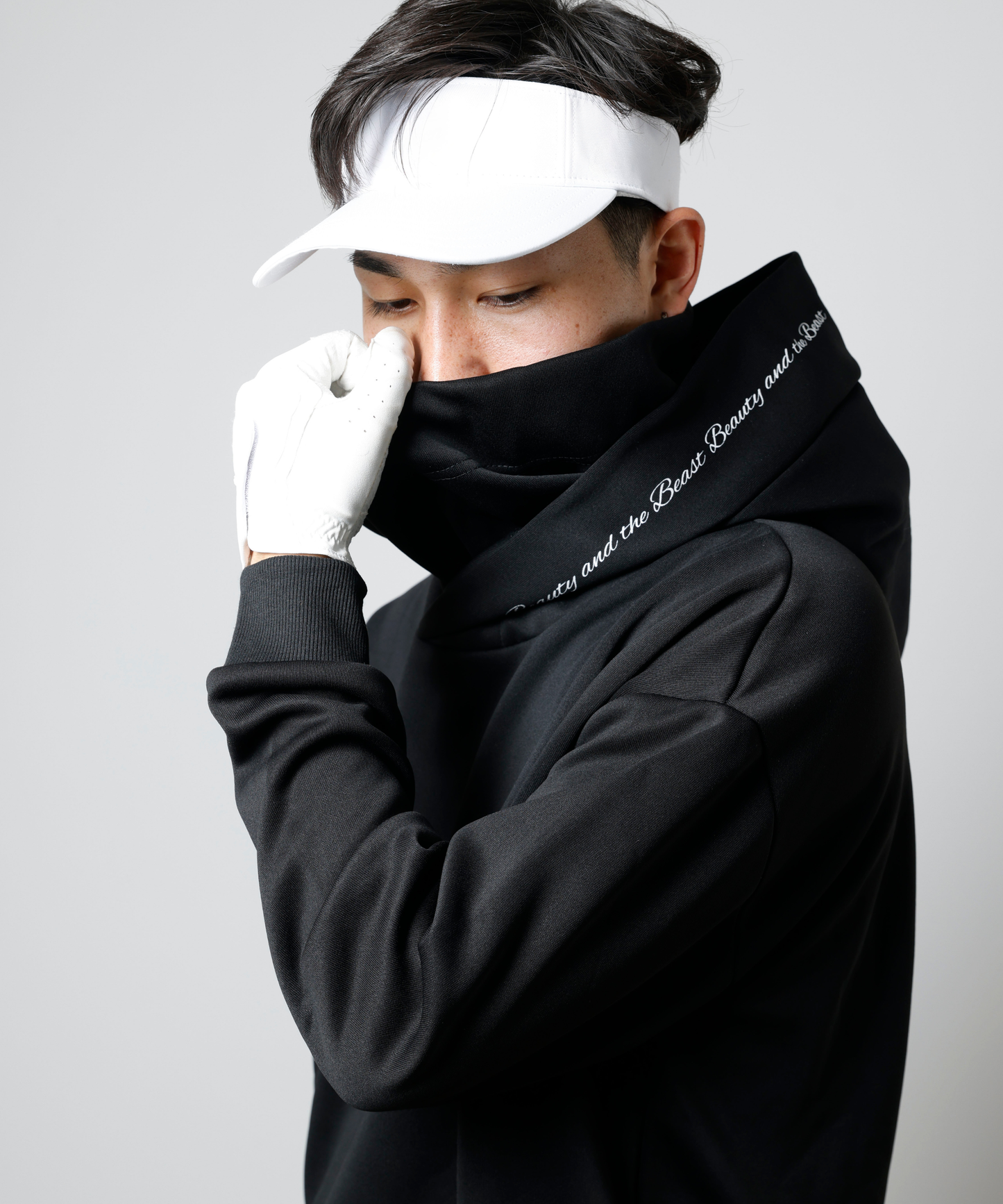 BEAUSTY Drip Heart ハイネックパーカー BLACK×BLACK LOGO