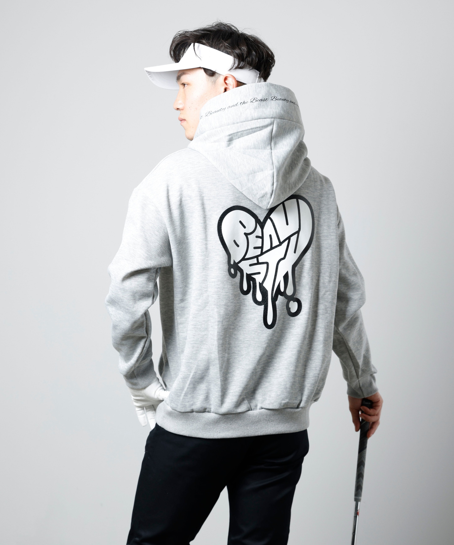 BEAUSTY Drip Heart ハイネックパーカー GLAY×BLACK LOGO