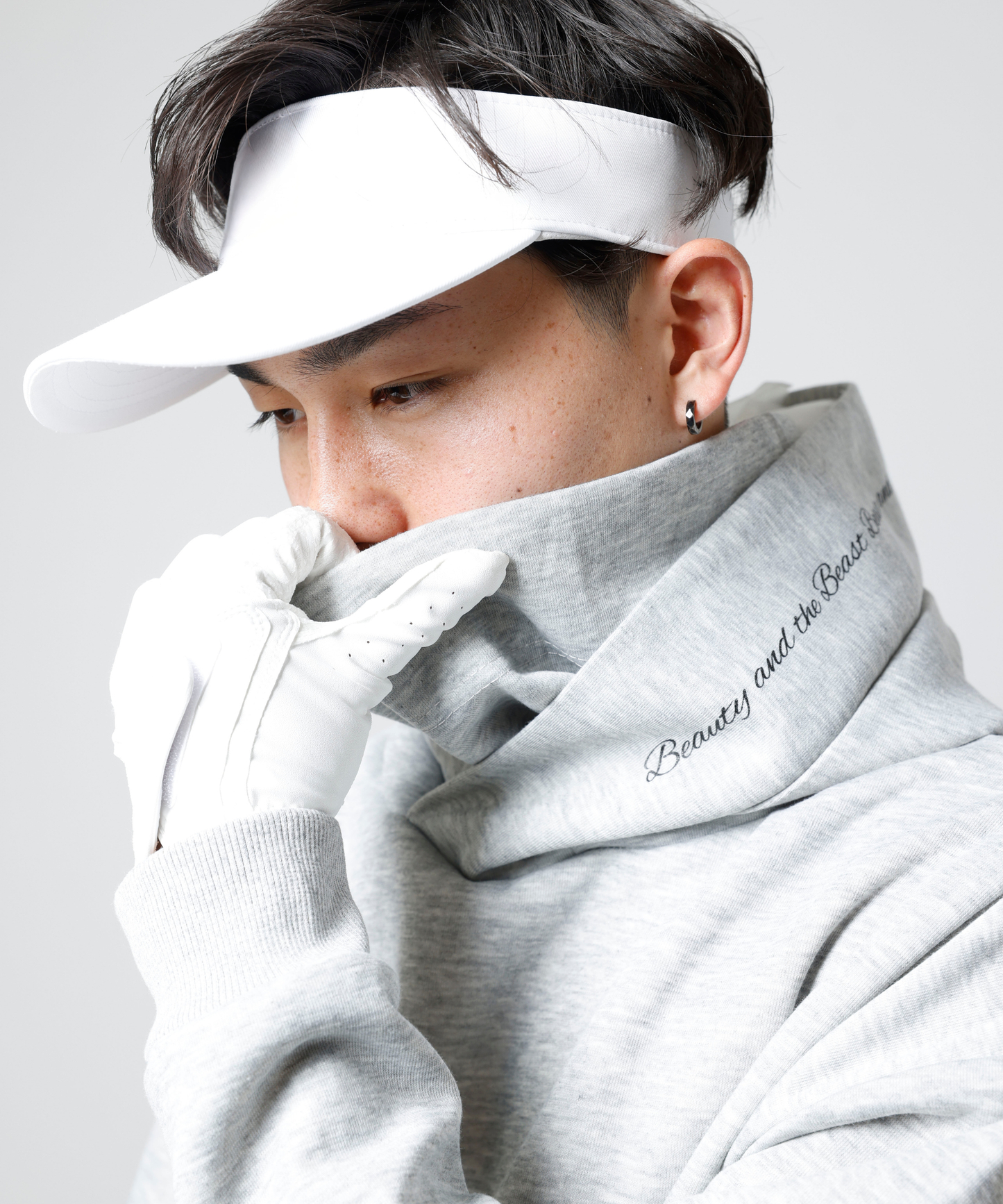 BEAUSTY Drip Heart ハイネックパーカー GLAY×BLACK LOGO