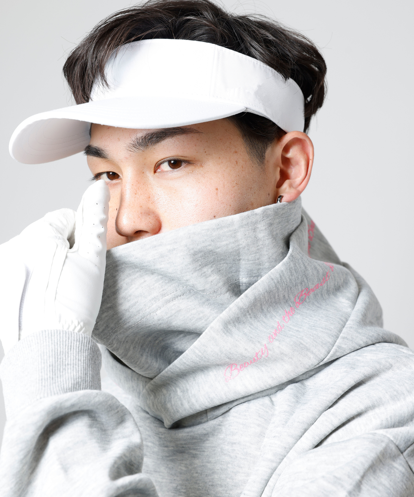 BEAUSTY Drip Heart ハイネックパーカー GLAY×PINK LOGO