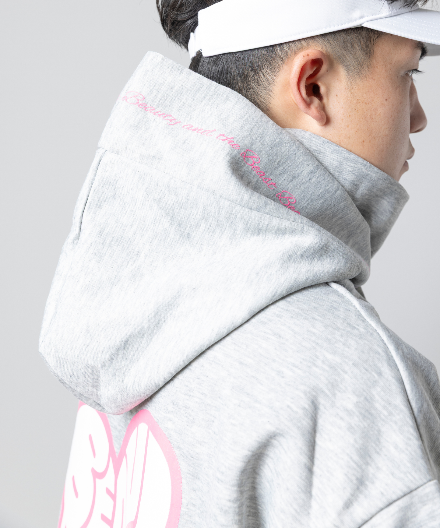 BEAUSTY Drip Heart ハイネックパーカー GLAY×PINK LOGO