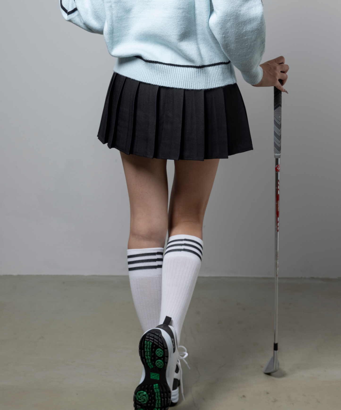 Bロゴ プリーツ スカート BLACK