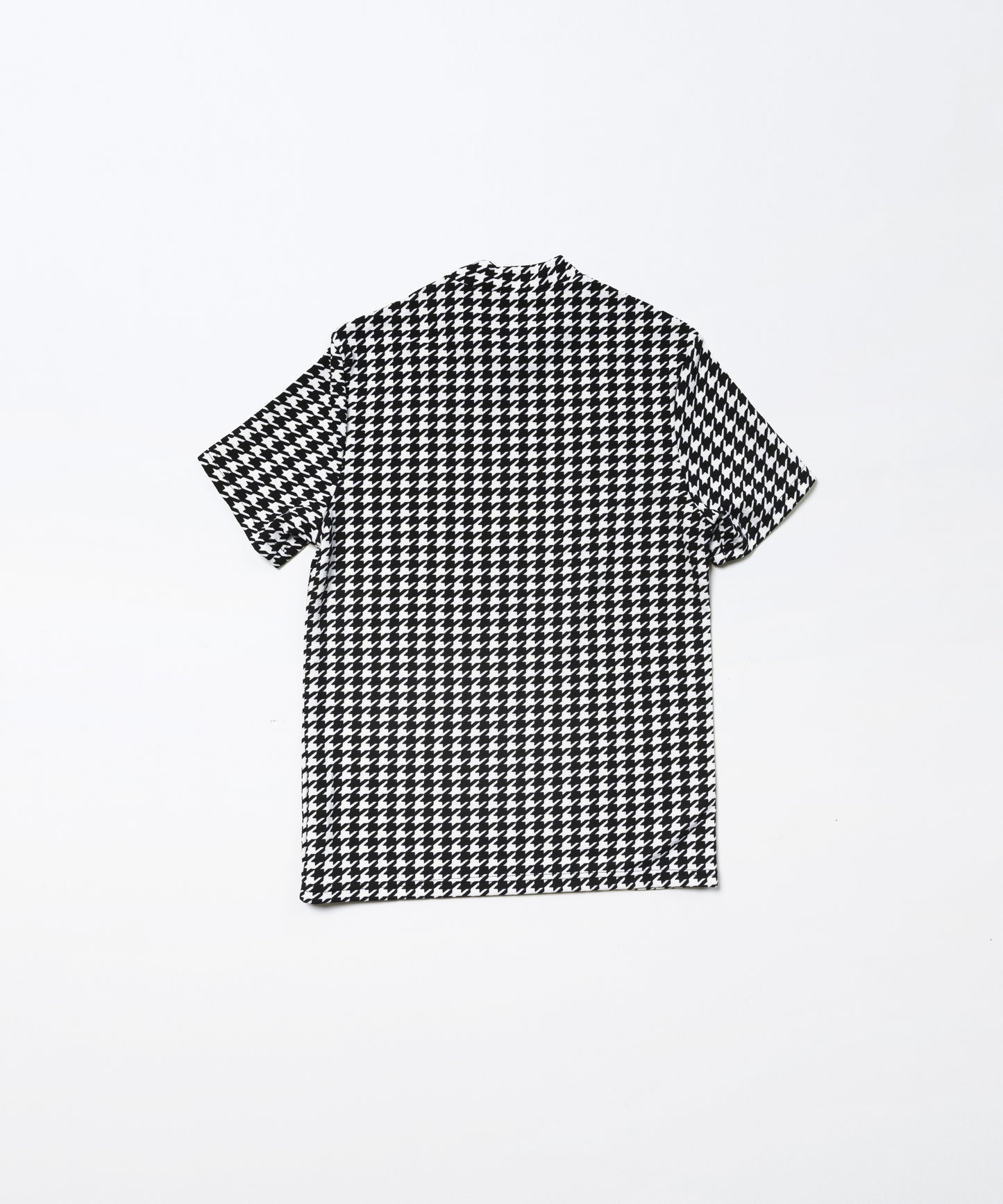 BEAUSTY ロゴ 千鳥柄 モックネック Tシャツ