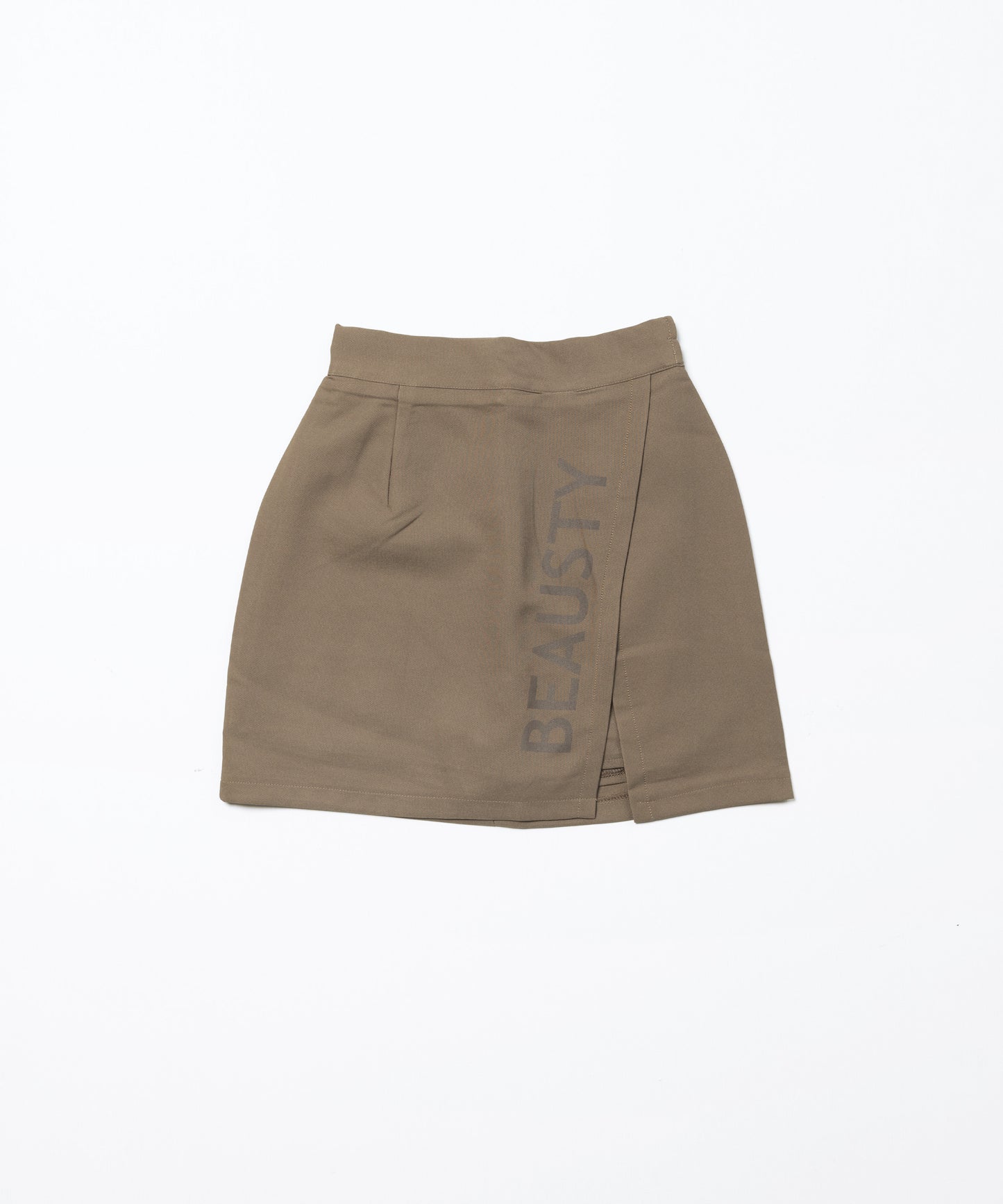 BEAUSTY ロゴ スリットスカート BROWN