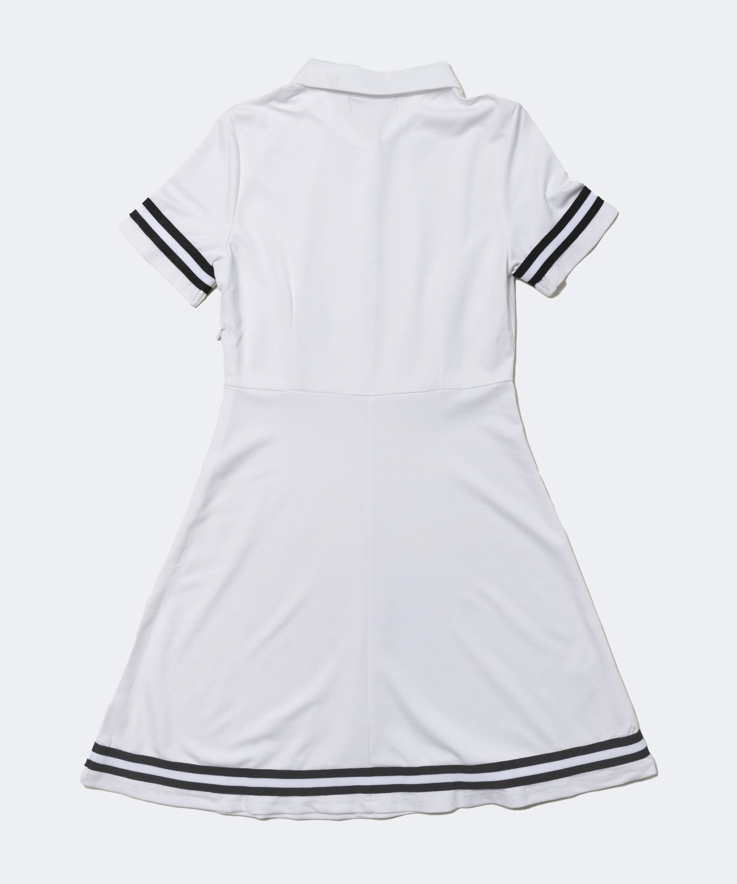 ワンポイント Bスター ロゴ ボタンワンピース WHITE