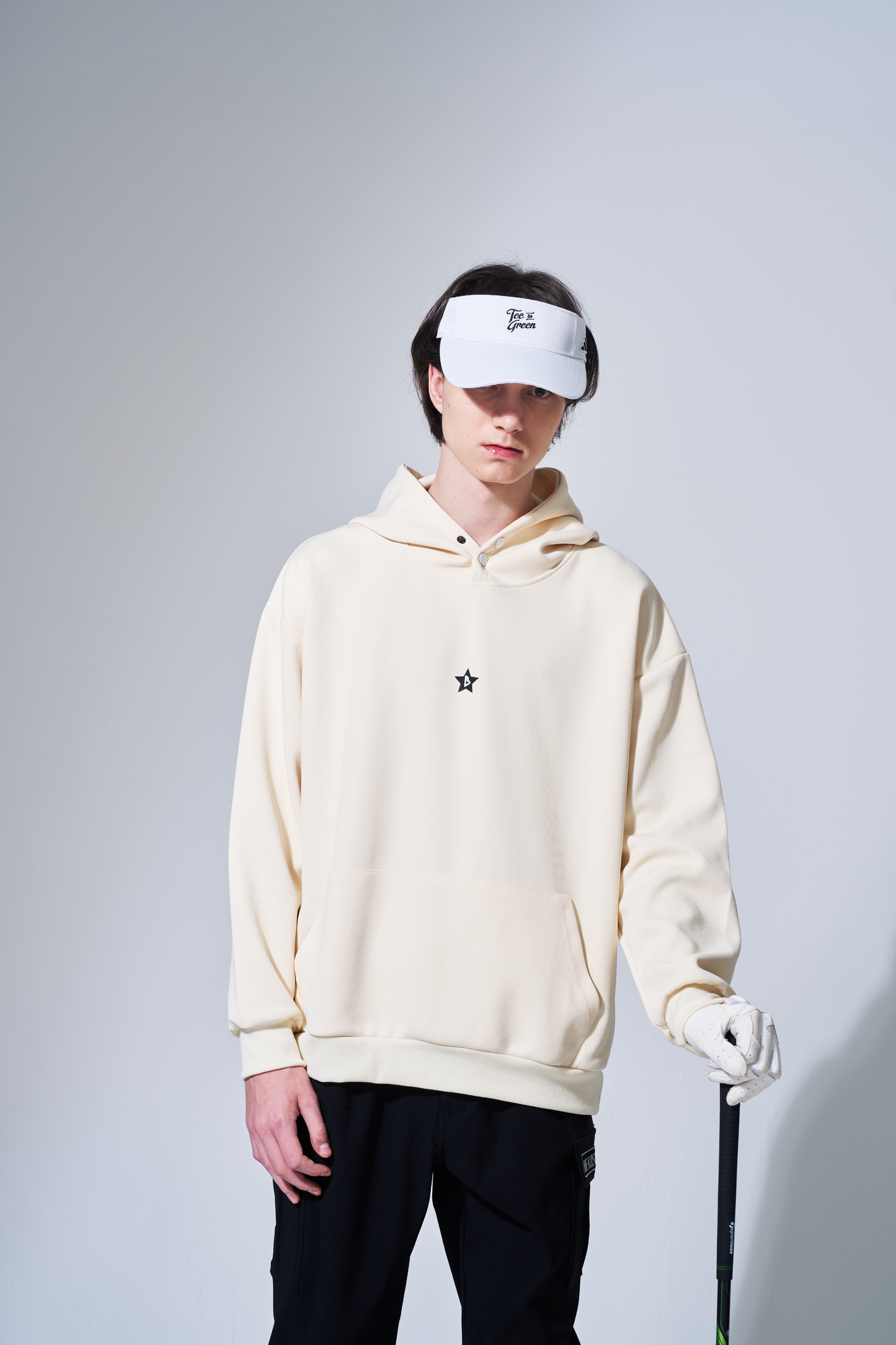 プルオーバーパーカー Bスターロゴ WHITE