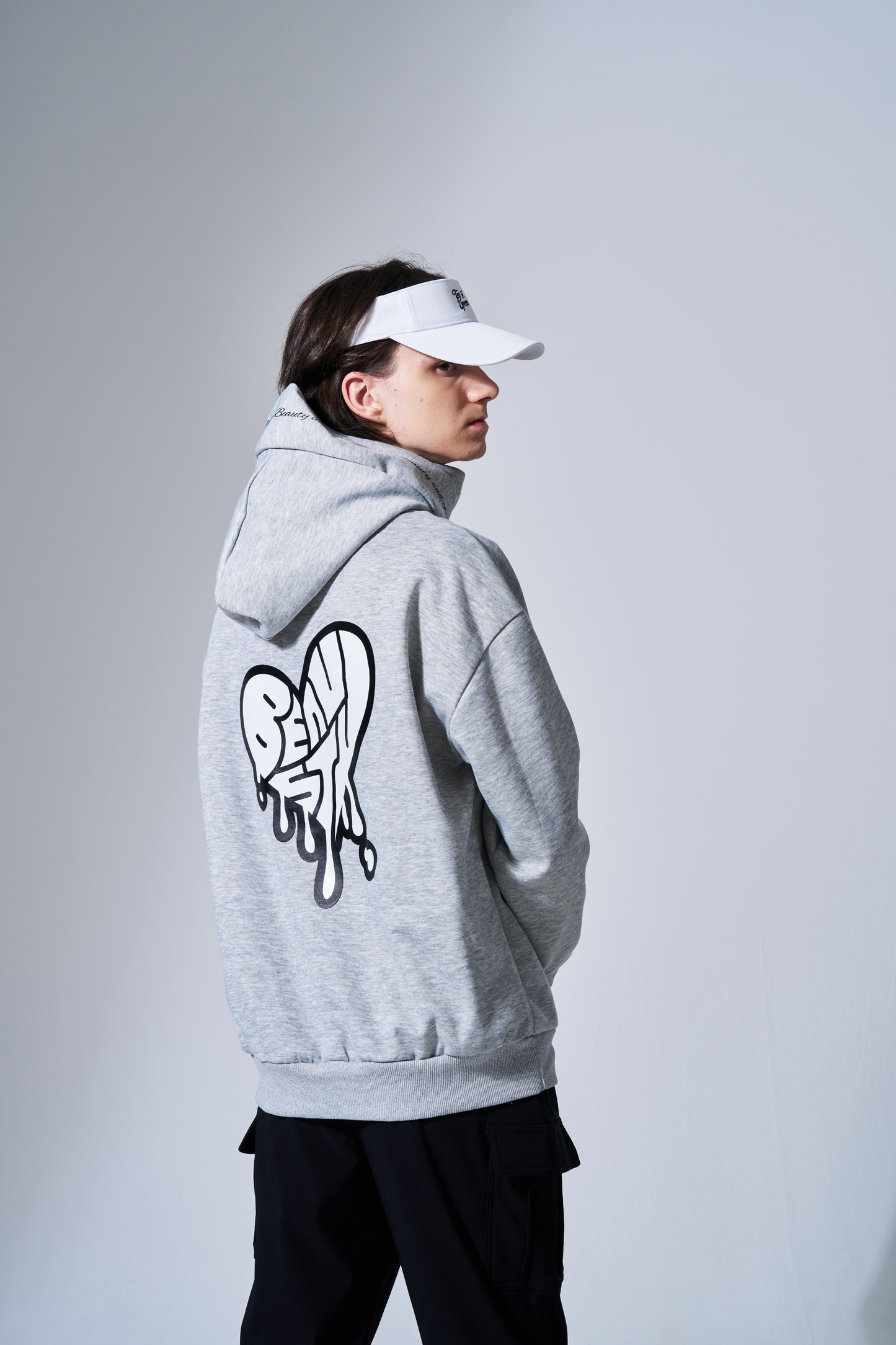 BEAUSTY Drip Heart ハイネックパーカー GLAY×BLACK LOGO
