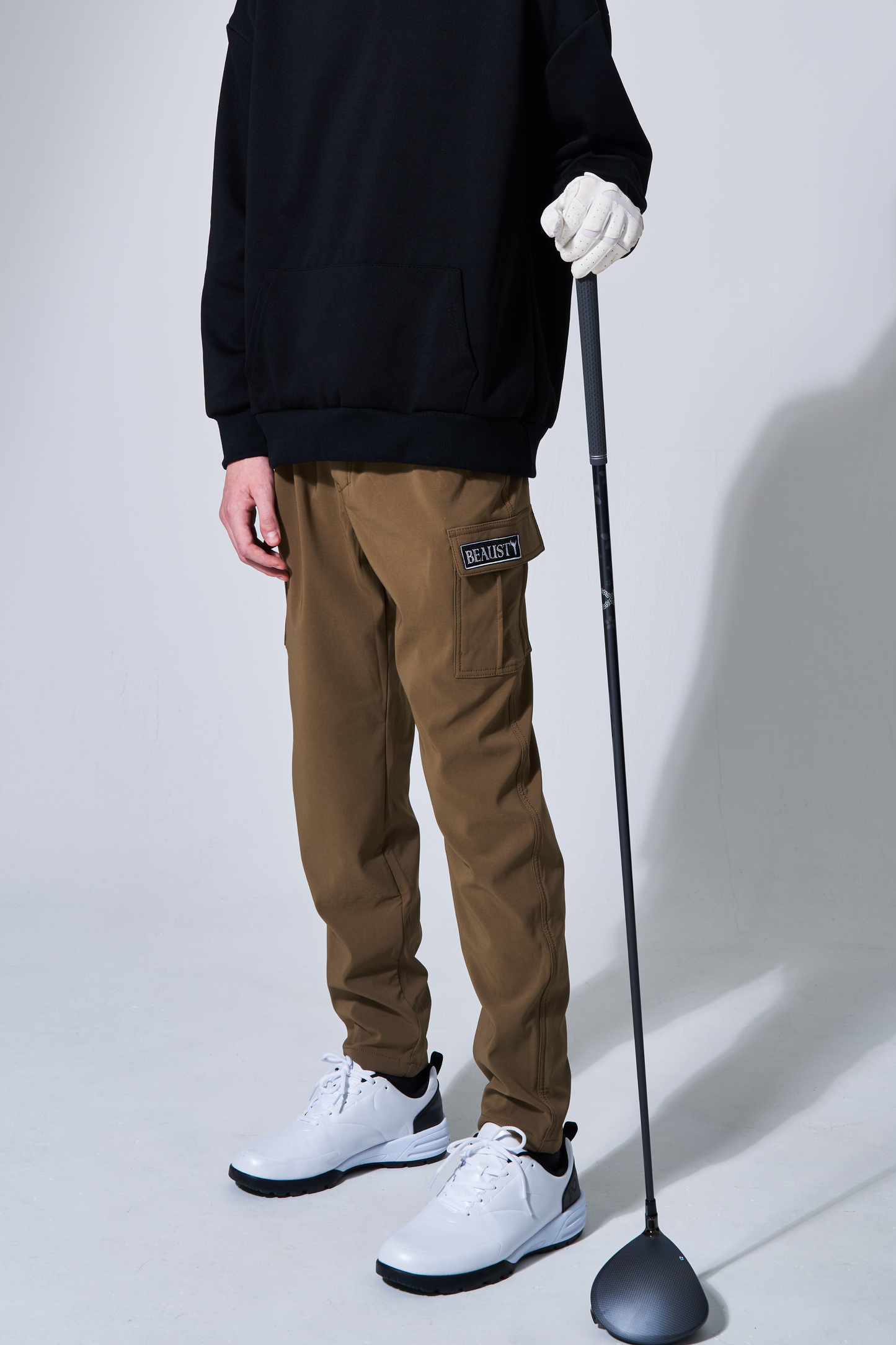 BEAUSTY ストレッチライトウォームカーゴパンツ　キャメル