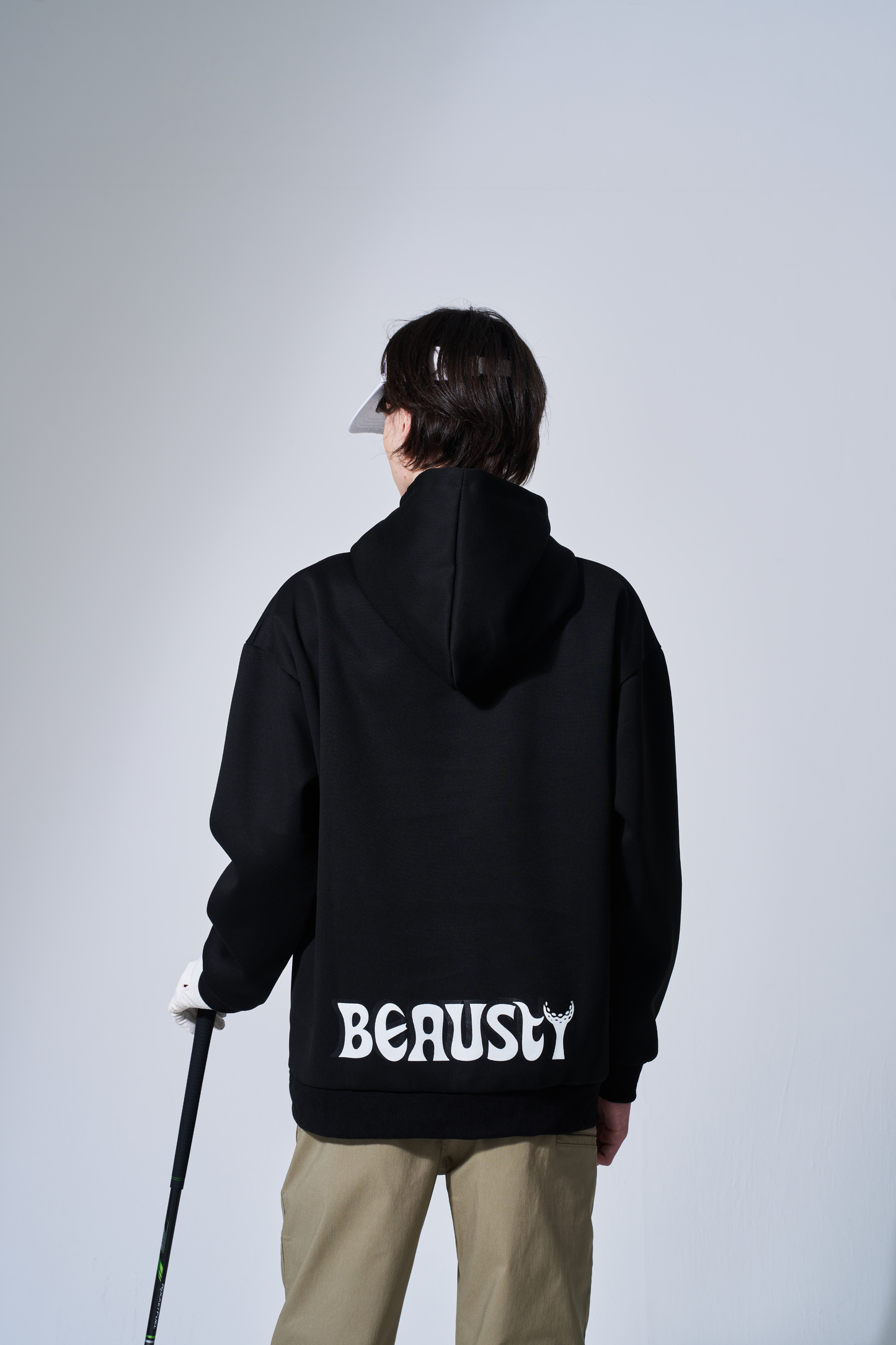 プルオーバーパーカー Bスターロゴ BLACK