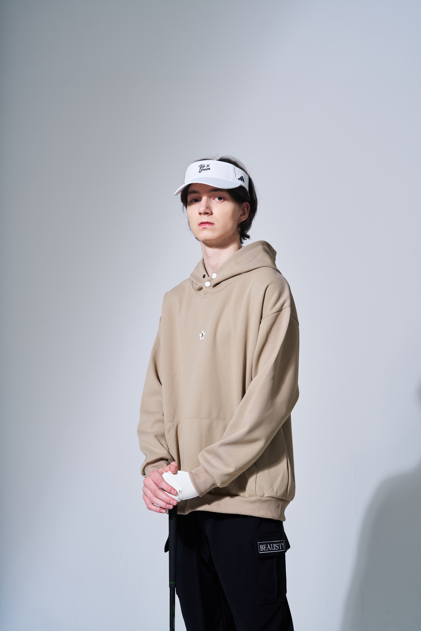 プルオーバーパーカー Bスターロゴ BEIGE