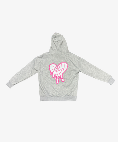BEAUSTY Drip Heart ハイネックパーカー GLAY×PINK LOGO