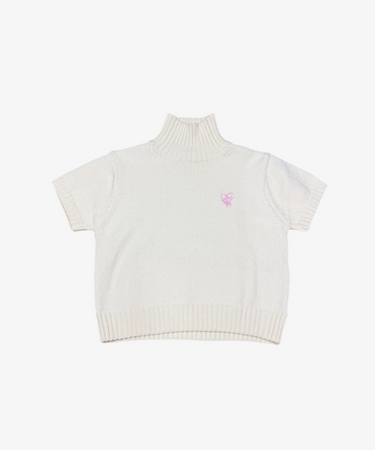 半袖タートルネックニット BEAUSTY Drip Heart ロゴ