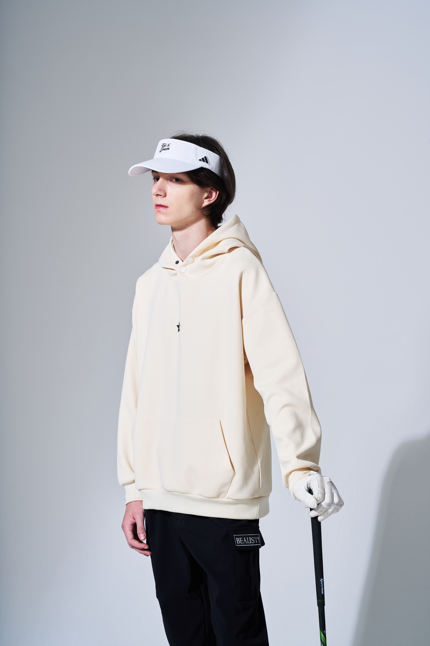 プルオーバーパーカー Bスターロゴ WHITE
