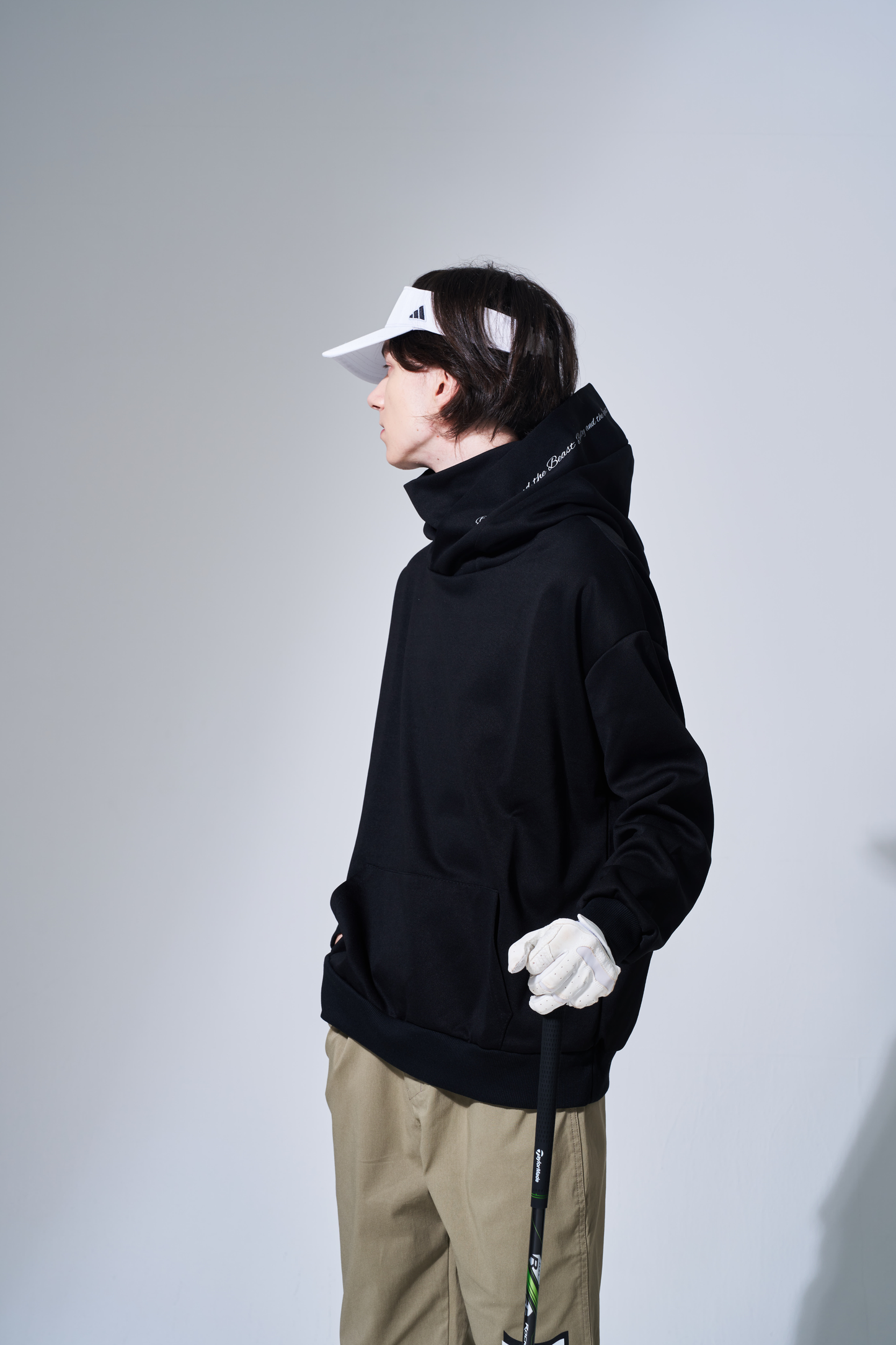 BEAUSTY Drip Heart ハイネックパーカー BLACK×BLACK LOGO