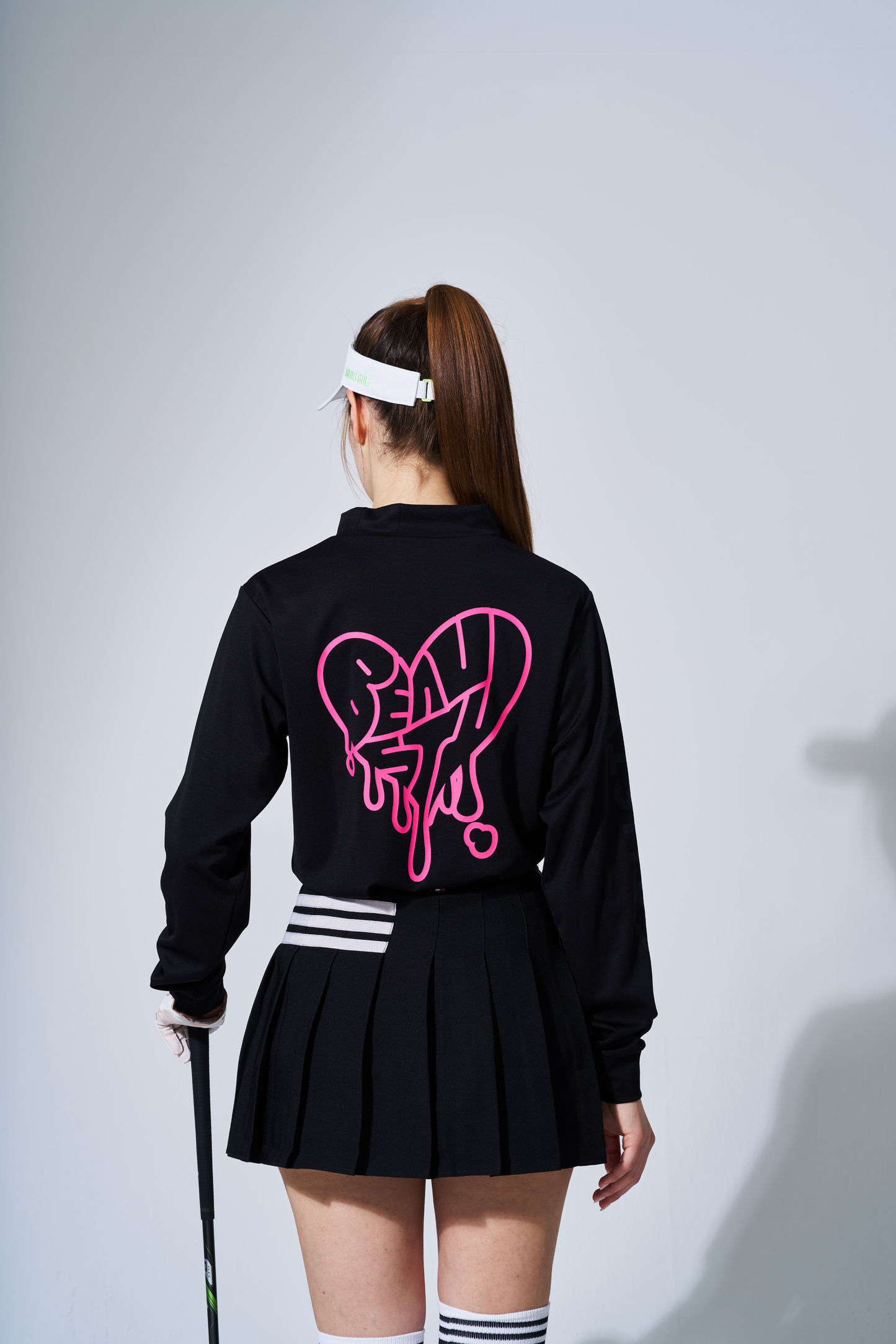 Bロゴ プリーツ スカート BLACK