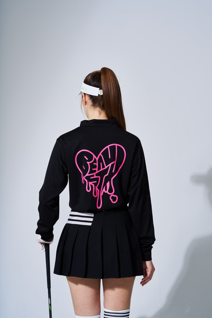 Bロゴ プリーツ スカート BLACK