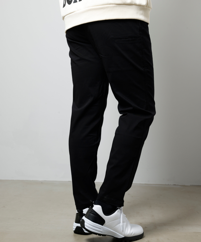 ストレッチテーパードパンツ　BLACK