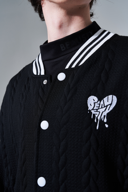 BEAUSTY Drip Heart ロゴ ブルゾン BLACK