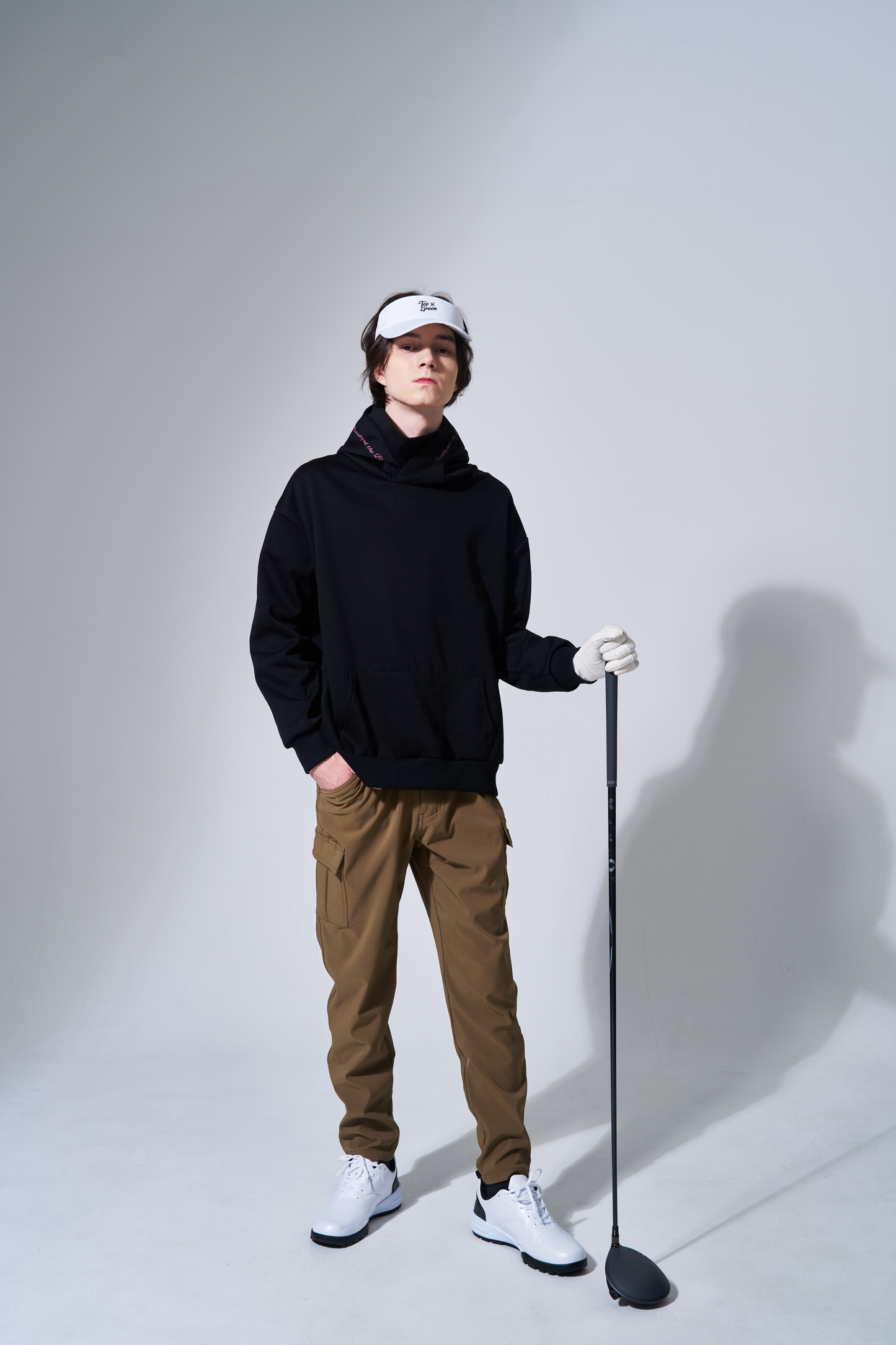 BEAUSTY Drip Heart ハイネックパーカー BLACK×PINK LOGO