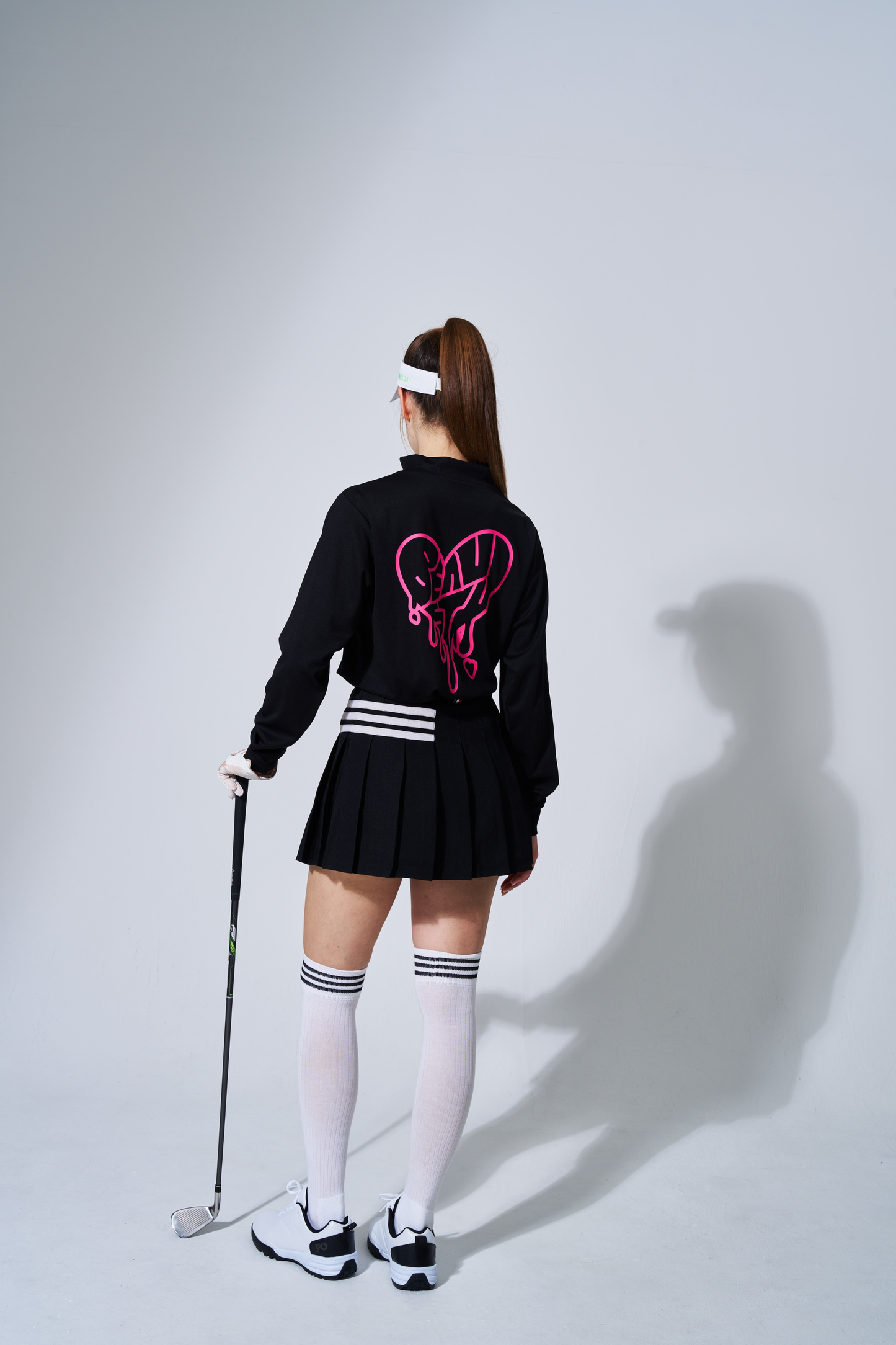 Bロゴ プリーツ スカート BLACK