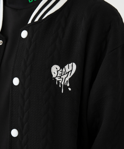BEAUSTY Drip Heart ロゴ ブルゾン BLACK