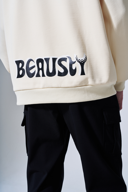 プルオーバーパーカー Bスターロゴ WHITE