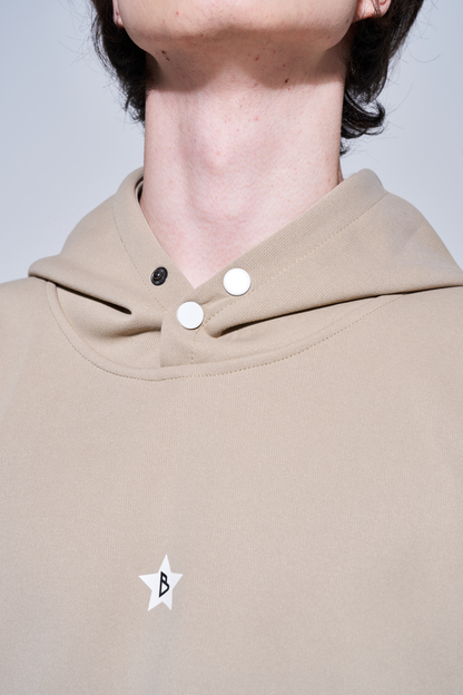 プルオーバーパーカー Bスターロゴ BEIGE