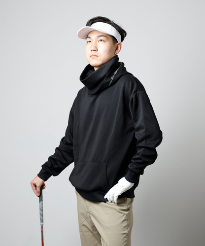 BEAUSTY Drip Heart ハイネックパーカー BLACK×BLACK LOGO