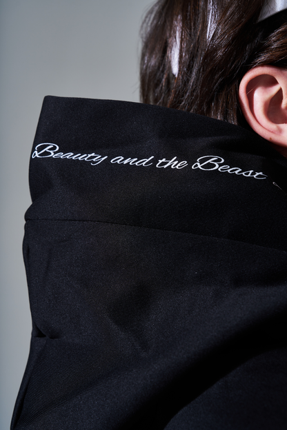 BEAUSTY Drip Heart ハイネックパーカー BLACK×BLACK LOGO