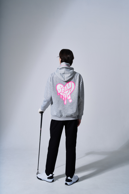 BEAUSTY Drip Heart ハイネックパーカー GLAY×PINK LOGO