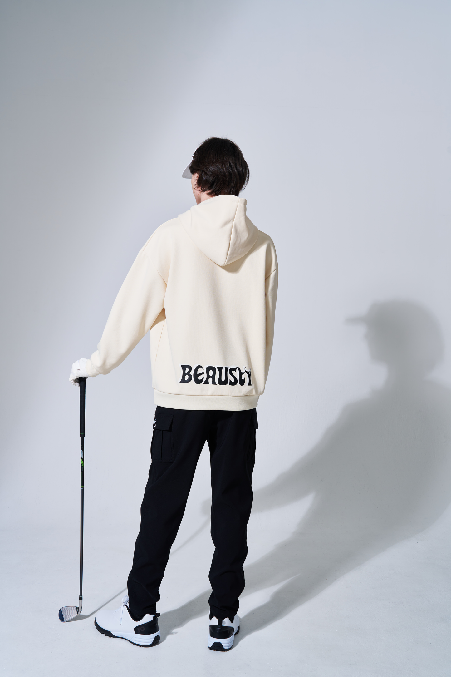プルオーバーパーカー Bスターロゴ WHITE