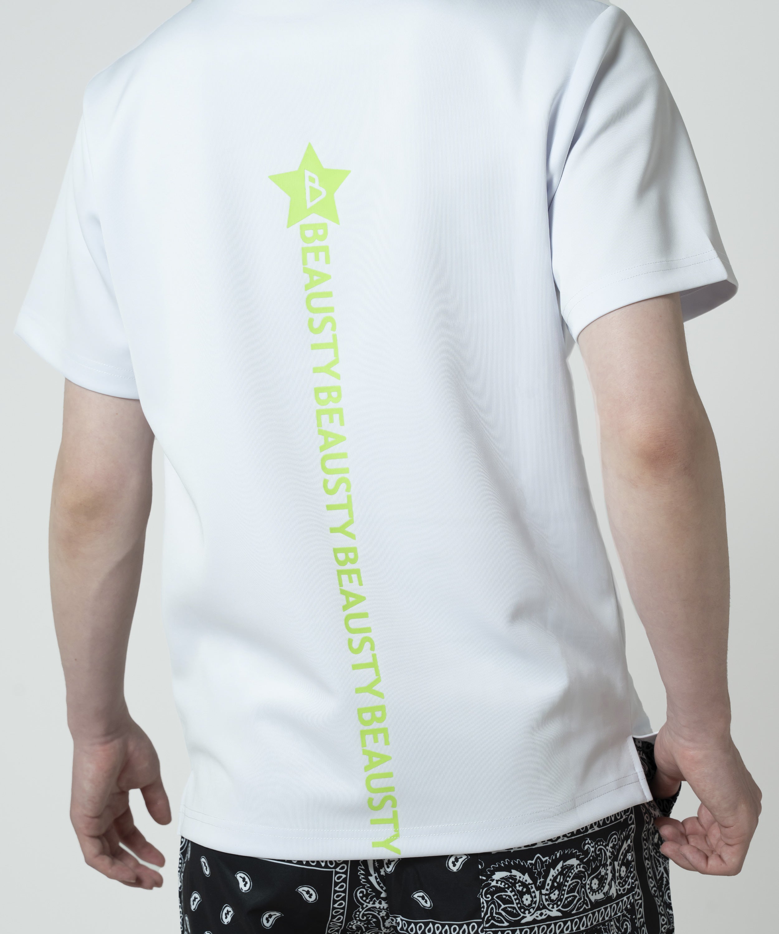 美品】HORN GARMENT スターラインロゴ モックネック Tシャツ 46