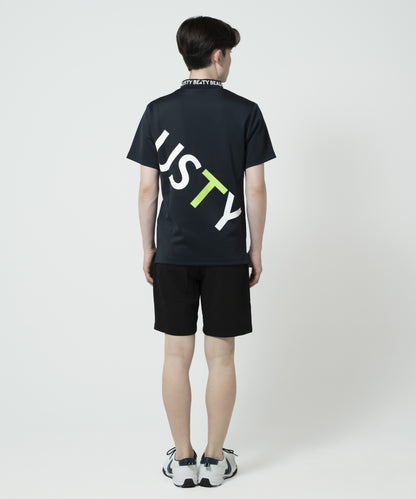 BEAUSTY ビッグ ロゴ モックネック Tシャツ BLACK