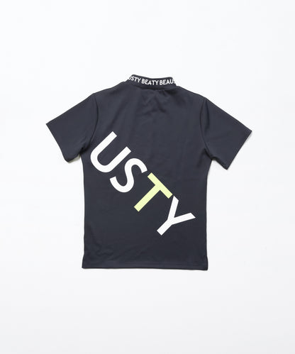 BEAUSTY ビッグ ロゴ モックネック Tシャツ BLACK