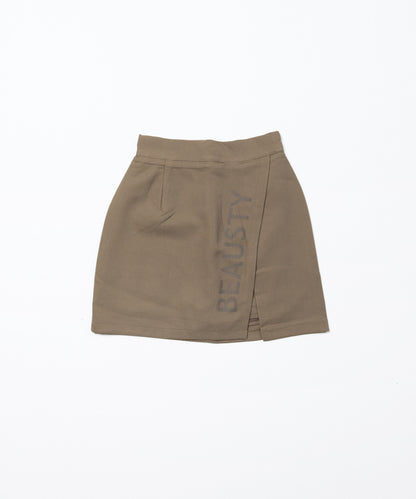 BEAUSTY ロゴ スリットスカート KHAKI