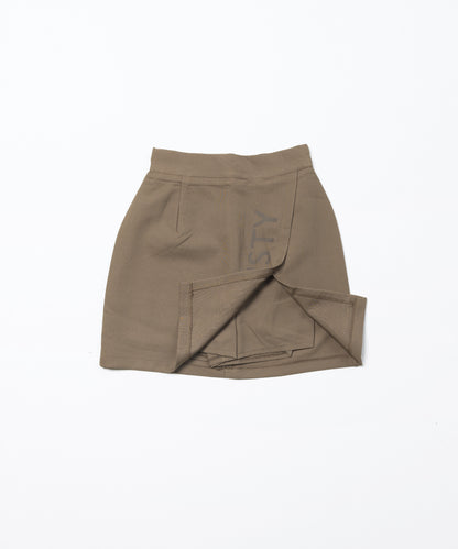 BEAUSTY ロゴ スリットスカート KHAKI