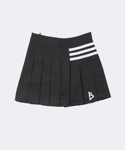 Bロゴ プリーツ スカート BLACK