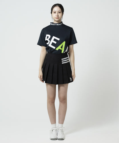 BEAUSTY ビッグ ロゴ モックネック Tシャツ BLACK