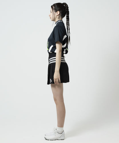 BEAUSTY ビッグ ロゴ モックネック Tシャツ BLACK